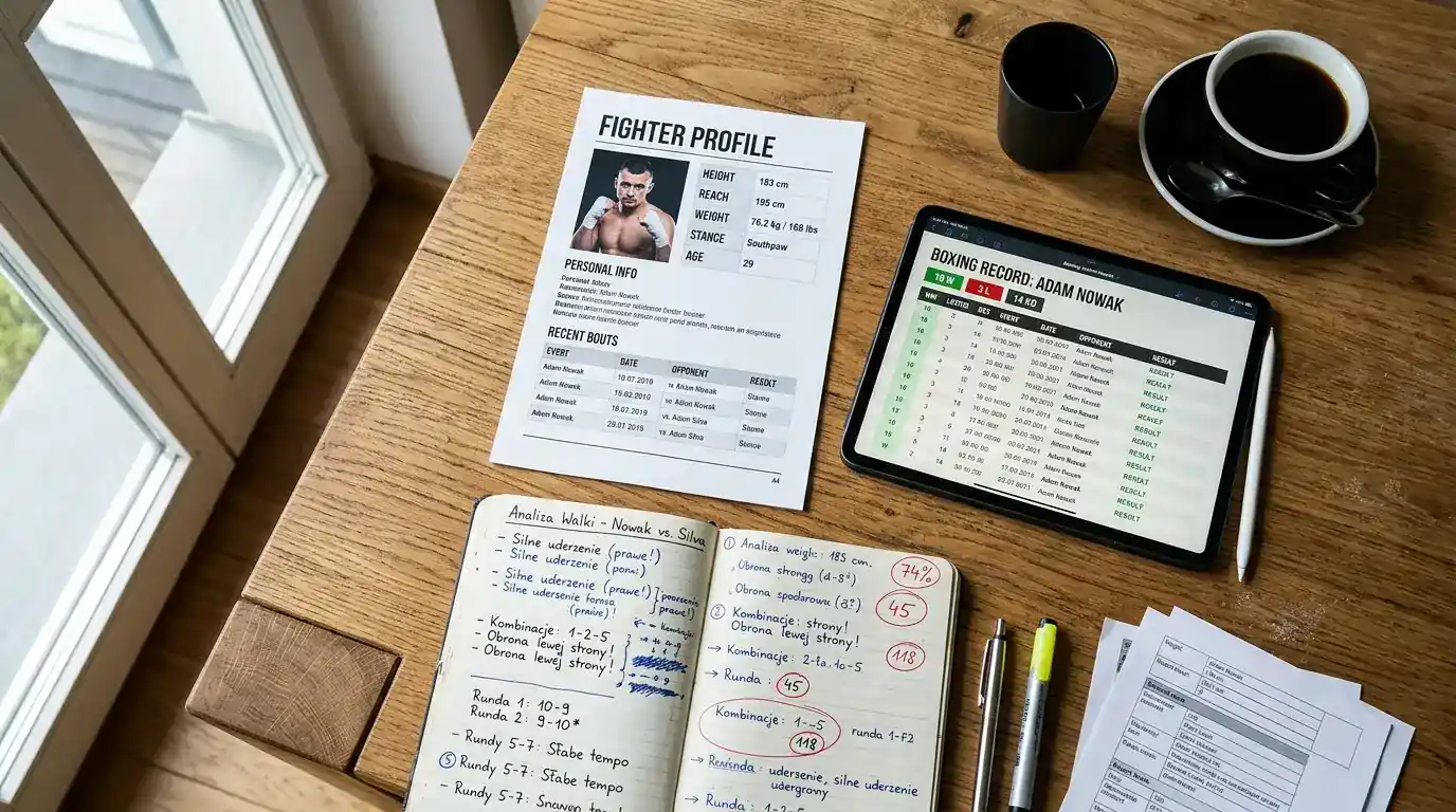 Analiza walki bokserskiej przed zakładem — checklist i dane fizyczne bokserów